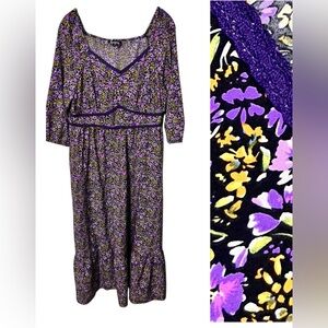 Bloomchic Purple Tiered Maxi Dress Size 12